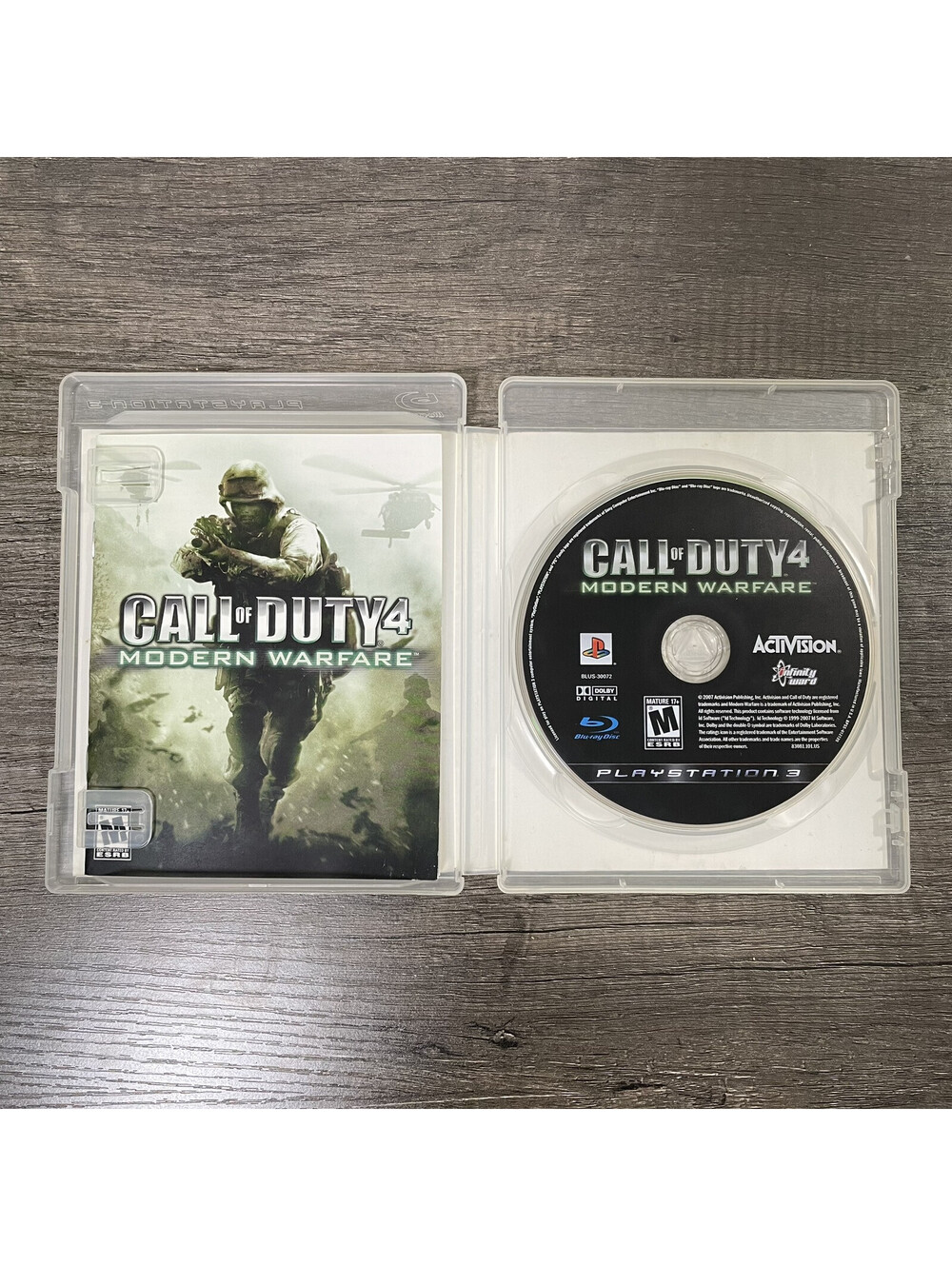 CALL OF DUTY 4: MODERN WARFARE (Sony PlayStation 3, 2007) WITH MANUAL TESTED PS3